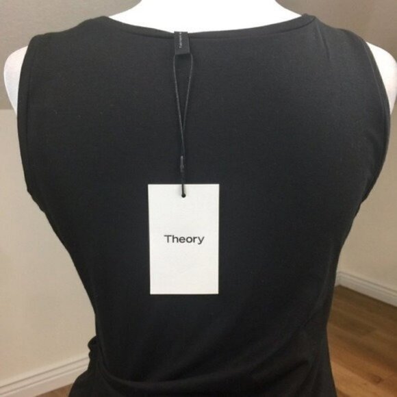 Theory Rubric Ruched Stretch Jersey Tank Dress L - Picture 5 of 6